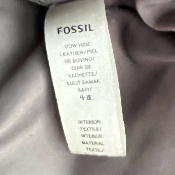 Fossil Black Leather Bag Purse Pebble Cow Hide Leather Vachette Small Satchel - Picture 13 of 16